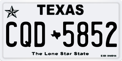 TX license plate CQD5852