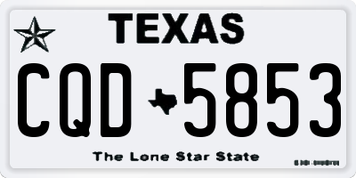 TX license plate CQD5853