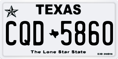 TX license plate CQD5860