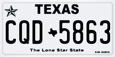 TX license plate CQD5863