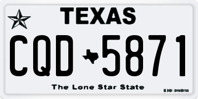TX license plate CQD5871