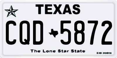 TX license plate CQD5872