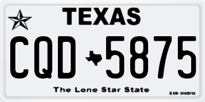 TX license plate CQD5875