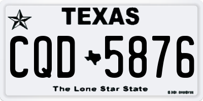 TX license plate CQD5876