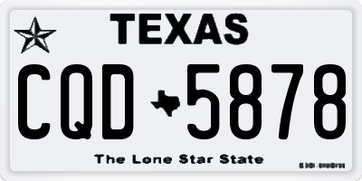 TX license plate CQD5878