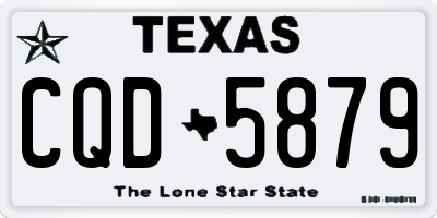 TX license plate CQD5879