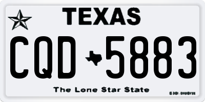 TX license plate CQD5883
