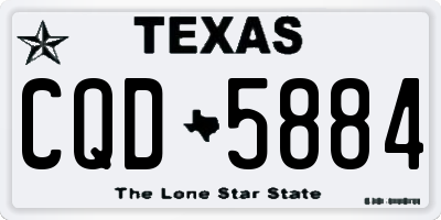 TX license plate CQD5884