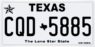 TX license plate CQD5885