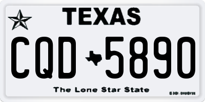 TX license plate CQD5890