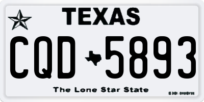 TX license plate CQD5893