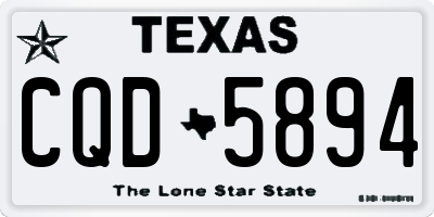 TX license plate CQD5894