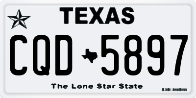 TX license plate CQD5897