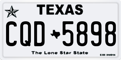TX license plate CQD5898