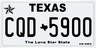 TX license plate CQD5900