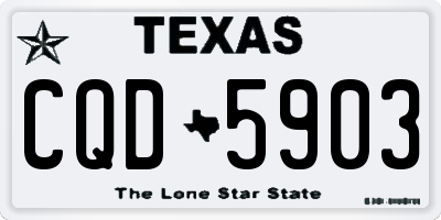 TX license plate CQD5903