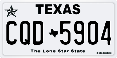 TX license plate CQD5904