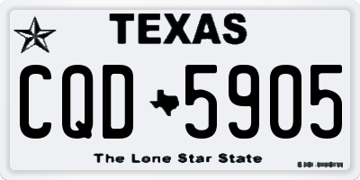 TX license plate CQD5905