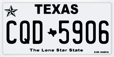 TX license plate CQD5906