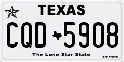 TX license plate CQD5908