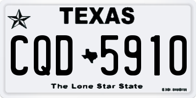 TX license plate CQD5910