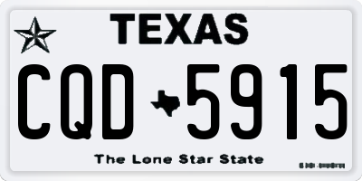 TX license plate CQD5915