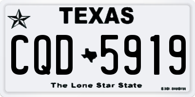 TX license plate CQD5919