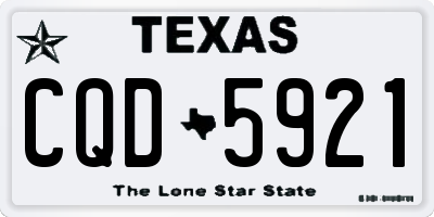 TX license plate CQD5921