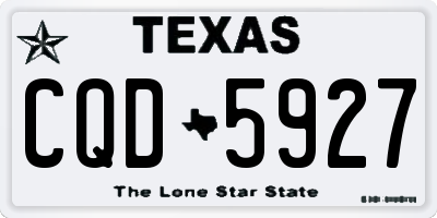 TX license plate CQD5927