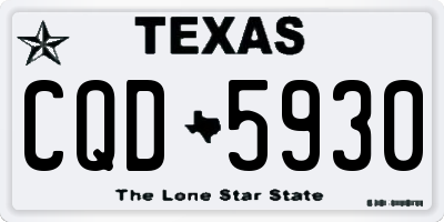 TX license plate CQD5930
