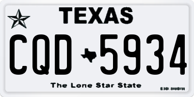 TX license plate CQD5934