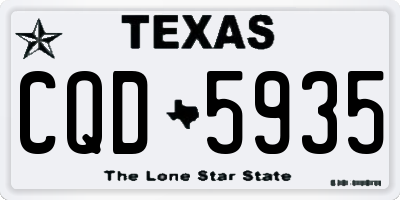 TX license plate CQD5935