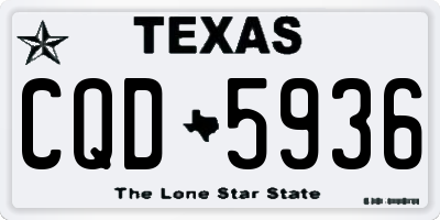 TX license plate CQD5936