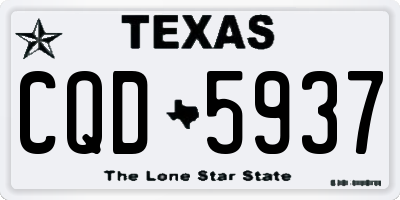 TX license plate CQD5937
