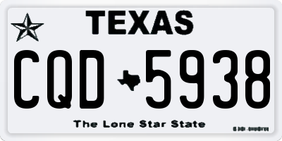 TX license plate CQD5938