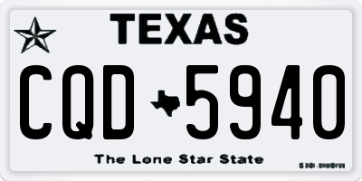 TX license plate CQD5940