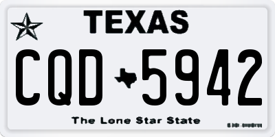 TX license plate CQD5942