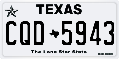 TX license plate CQD5943