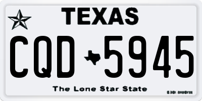 TX license plate CQD5945