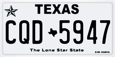 TX license plate CQD5947