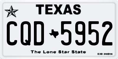 TX license plate CQD5952