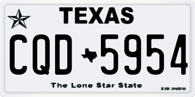 TX license plate CQD5954