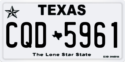 TX license plate CQD5961