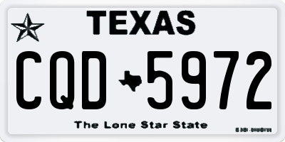 TX license plate CQD5972