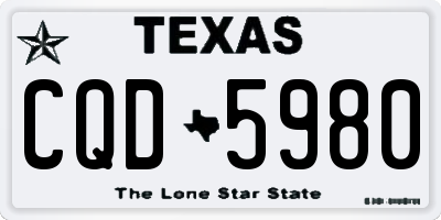 TX license plate CQD5980