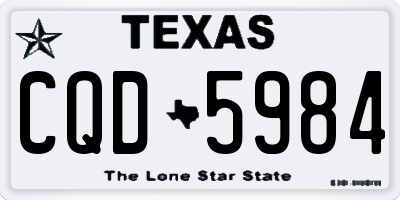 TX license plate CQD5984