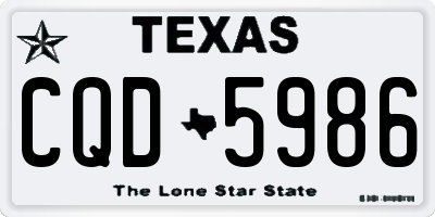 TX license plate CQD5986