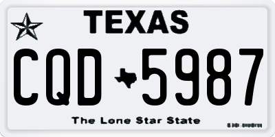 TX license plate CQD5987