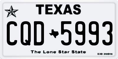 TX license plate CQD5993