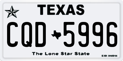 TX license plate CQD5996